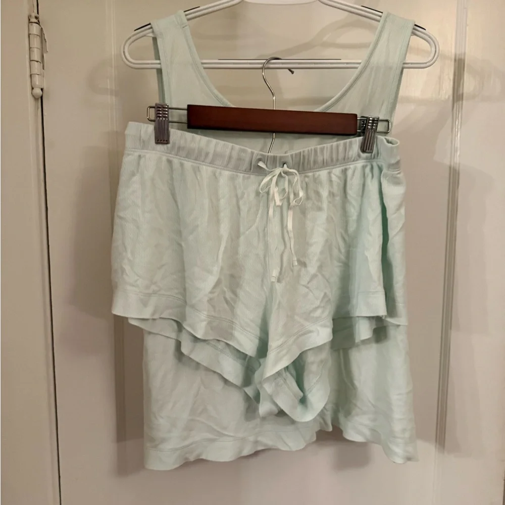 EUC LAKE Pointelle Pajama Set in Honeydew - Picture 3 of 9